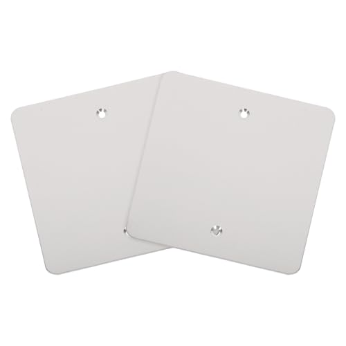 Tapas de acero inoxidable para cubrir salidas eléctricas en paneles del hogar (Pack de 2) 2