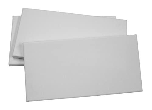 Major Brushes Primed Stretched Canvas 15cm x 30cm (6" x 12") - 1 Canvas, Size 6" x 12" (15cm x 30cm)