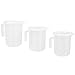 YARNOW 3 Sztuk Ryż Miarki Z Skalą Kubki Do Pieczenia Pomiaru Dzbanek Kubki Mleka Kubki Kuchenka Do Gotowania Ryżu Narzędzia Pomiarowe Akcesoria Kuchenne 300ML 500ML 1000ML
