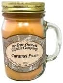 Our Own Candle Company Caramel Pecan Scented 13 Ounce Mason Jar Candle