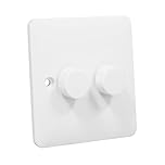 Zigbee Dimmer Smart Switch compatible with Home Assistant, Philips Hue, Hubitat, Amazon Echo | No Neutral Wire | 2-way compatible | LED & Incandescent [RD1 white 2-gang]