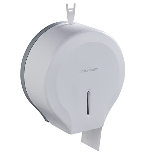 interhasa! Toilet Paper Towel Dispenser Wall Mount Jumbo Roll Toilet Tissue Paper Dispenser 9 Inch Toilet Paper Key Lock ï¼ˆWhiteï¼‰