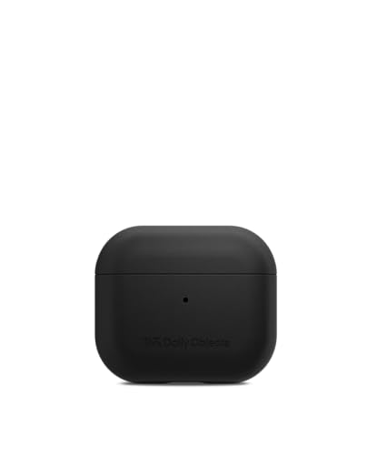 Image of Dailyobject Leatherite AirPods Case Cover Compatible with Apple AirPods 4 | Durable Leatherite Material | Shock Resistant & Lightweight | Compatible Wireless Charging | Stylish Design - (Black)