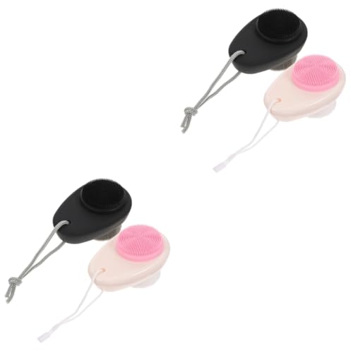 Brosse nettoyante visage BESTYASH en laine de fibres lot de 4 pièces pour soin quotidien de la peau