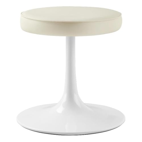 Modway Lippa 18 Inch Faux Leather Stool in Stone