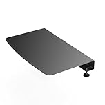 BOUNHOHE 17 inch Clamp-on Corner Desk Connector Sleeve Plate, L Desk Platform Extender Attachment for Placing Keyboard on L-Shaped Workstations, Black