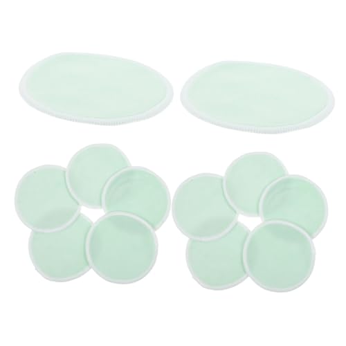 LOORGVEL 12 piezas Unidades Discos Desmaquillantes de Fibra de Bambú Reutilizables Almohadillas Faciales Suaves y Portátiles para Limpieza y Cuidado Piel