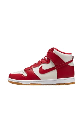 Nike Women's Dunk High Sail/Gym Red-Light Brown (DD1869 114) - 9.52