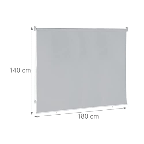 Toldo vertical para evitar el calor en el balcón con tejido gris resistente 5
