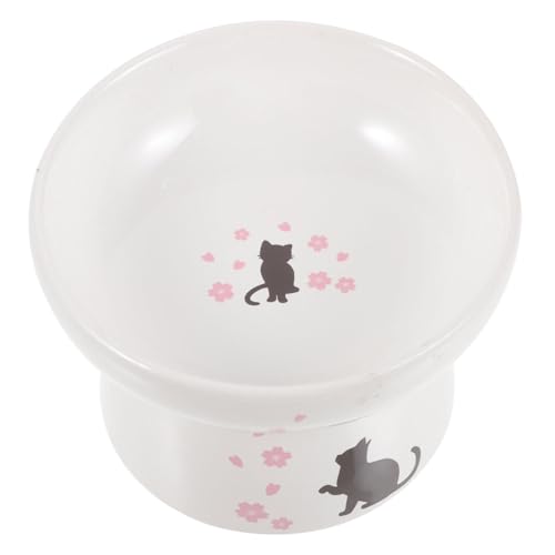 CORHAD 猫ボウル こぼれる プレート 非 餌 摂食 いいね トレイ なめる 調整可能な おしっこ スタンドの犬用ボウル 給水器付きペットボウル ストリップ 駅 ケージ 白い セラ