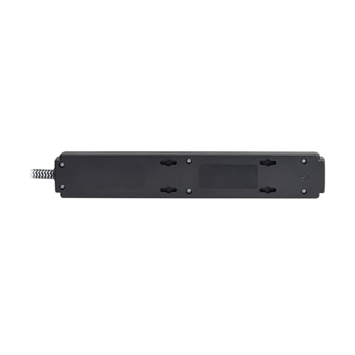 Image of Eaton Tripp Lite Series 6-Outlet Surge Protector Power Strip, Flat Plug 10ft Braided Extension Cord, 1200 Joules, 15A Circuit Breaker, Lifetime Manufacturer's Warranty & $10,000 Insurance (TLP610DB)