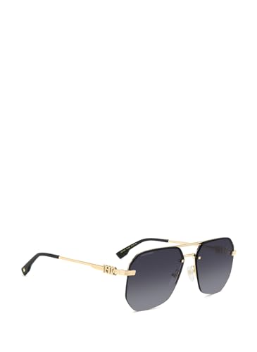 Dsquared Unisex Sunglasses D2 0103/S Rhl 60/16/145 Men's Sunglasses, RHL/9O Gold Black, 60, Rhl/9o Gold Black, 603