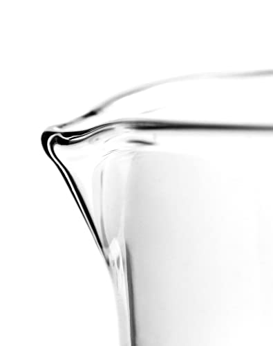 Qwork 2000Ml Flat Bottom Crystallizing Dish With Spout, Capacity Boroscilicate Glass Lab Dish With Spout And Heavy Rim For Professional Laboratories, Science Classrooms And Kitchen, Crafts, Od 200Mm #TOP4