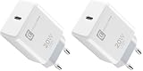 Cellularline | Caricabatterie da Rete | Caricabatterie da rete USB-C (Confezione da 2)