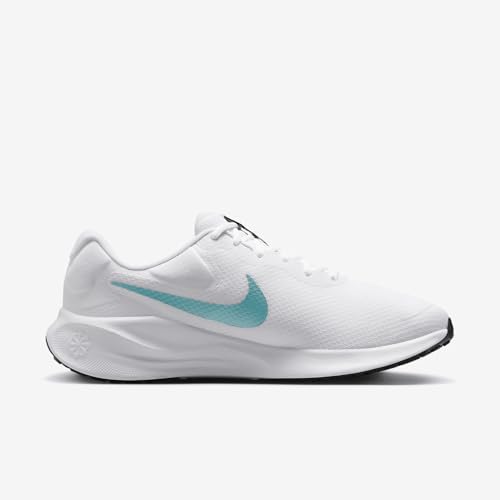 Nike Revolution 7 Men's Road Running Shoes (FB2207-103, White/Pure Platinum/Dusty Cactus) Size 113