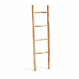 Échelle  Porte Serviette  Via  décorative en Bois Naturelle   Bohème Salle de Bain ou Rangement Tendance Nature Chic Beige  Boho Towel Rack