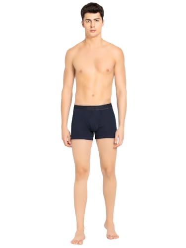 Image of Jockey 1015 Men's Super Combed Cotton Rib Solid Trunk with Stay Fresh Properties