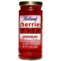 Roland Premium Maraschino Cherries With Stems, 10 Ounce Jar, Pack of 1
