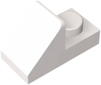 Gobricks GDS-832 Slope 45° 2x1 with 2/3 Cutout (Original Version) 50PCS Compatible with Lego 92946 15672 DIY Parts and MOC Components for Major Brick Brands Color:White 1