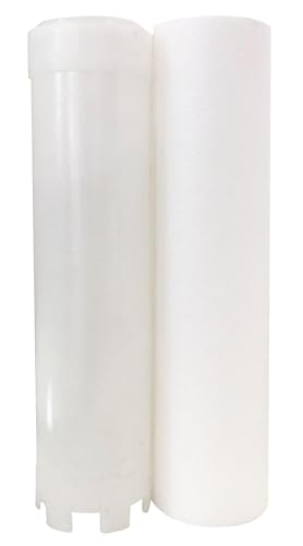 AQUAWATER, HML204597, Kit de 2 cartouches filtrantes anti sédiment 20 microns et anti tartre polyphosphate, compatible tous porte-filtres 93/4, durée de vie 6 mois, eau potable