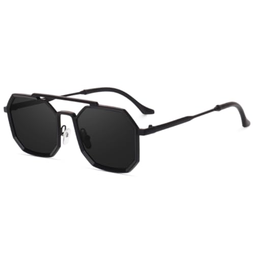Image of IFLASH Vintage UV Protection Retro Square Metal Body Sunglasses For Men & Women