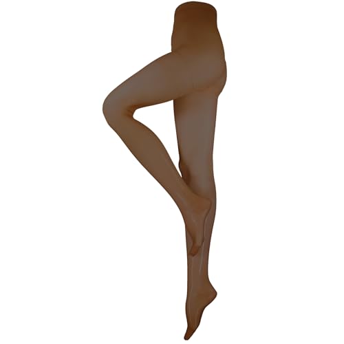 Image of Truform 15-20 mmHg Compression Pantyhose, Sheer 20 Denier Women's Shaping Tights, Espresso, Petite