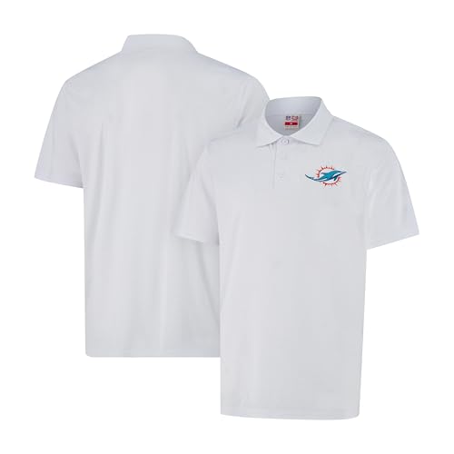 Ultra Game Adults NFL Official Super Soft Supreme Polo Shirt, Miami Dolphins, Team Color, Large