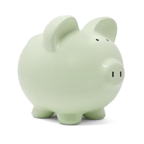 Image of Child to Cherish Ceramic Piggy Bank, Green