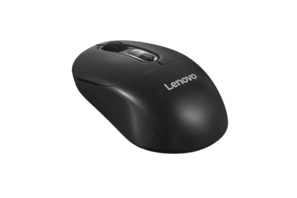 Image of Lenovo USB-A Wireless Mouse, Reliable Wireless connectivity, Upto 12 Months Battery Life, DPI Upto 1600, Durable Upto 10 Million clicks, Smooth & Precise Tracking, 0.057Kg, 4Y51U02457, 1Y Warranty