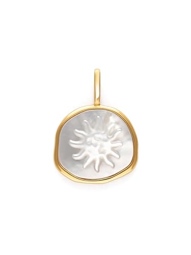 Charm Mujer Sunna Nácar Baño Oro el regalo elegante con circonitas