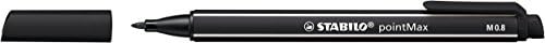 Nylon Tip Writing Pen - STABILO pointMax - Wallet of 8 - Assorted Colours