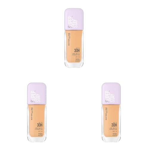 Image of Maybelline New York Super Stay Lumi Matte Liquid Foundation, 220 (Pack of 3)