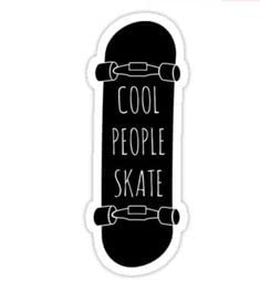 Cool People Skate Laptop Vinyl Decal Sticker Premium Quality for Car Bumper Truck Van SUV Window Wall Boat Cup Tumblers Laptop or Any Smooth Surface 2 Pack 3x1