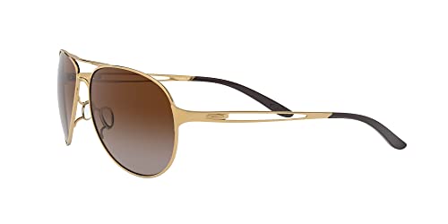Oakley-Womens-OO4054-Caveat-Aviator-Sunglasses-Polished-GoldDark-Brown-Gradient-60-mm