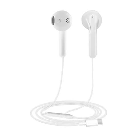 USB C In-Ear Headphones with Microphone Cover