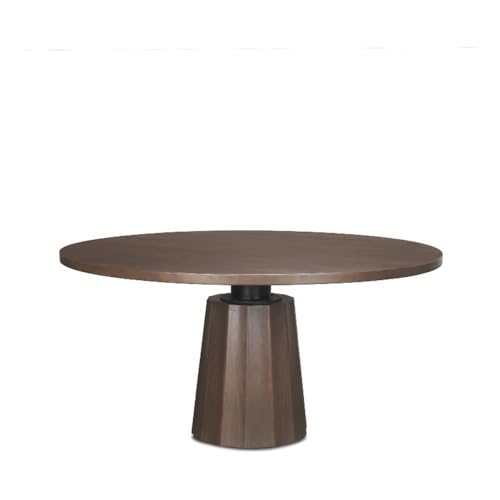 Mercana Swanson 60" Dark Brown Wood Round Pedestal Dining Table