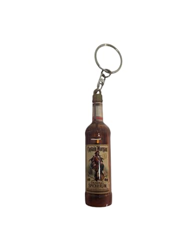 Captain Morgan Original Spiced Rum Mini Bottle Keychain, Novelty Collectible Accessory
