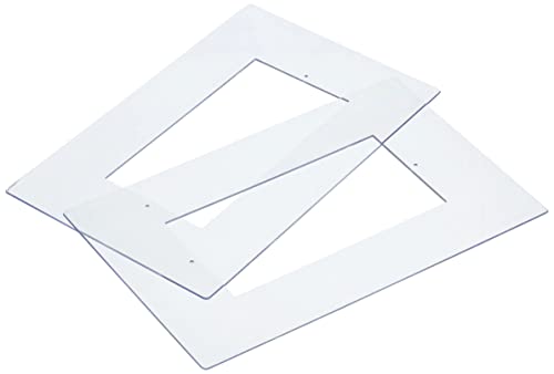 Unitec 40661 2 Tapetenschoner, transparent/weiß, 2-teiliges Set, 22 cm lang