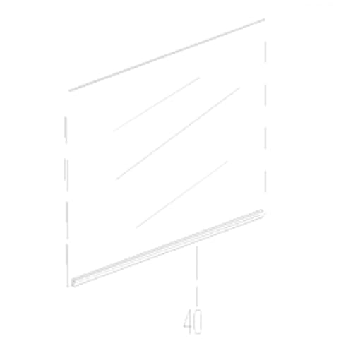 Vitre intérieure (repère 40) 520X400 mm Four, cuisinière 290440377 BEKO