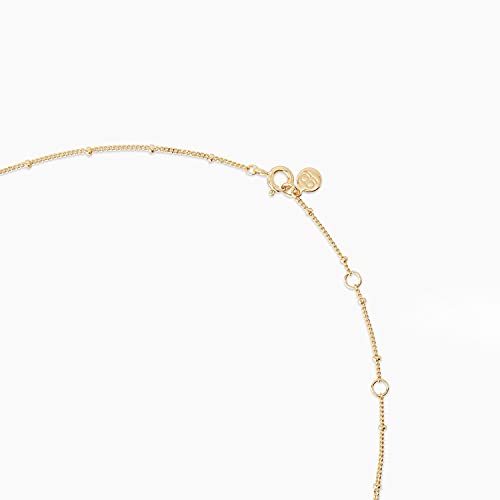 Gorjana Women's Compass Coin Pendant Necklace, 18K Gold Plated Medallion, Adjustable 19 Inch Chain #TOP1