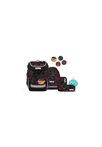 ergobag cubo Bundle Set AW25/26, ergonomischer Schulranzen Klassisch 6-teilig 1. Klasse Grundschule TaekBärdo - Grau