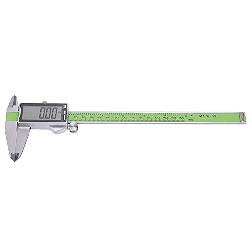 ZDETGU Calibre Vernier Digital Regla Electrónica de Acero Inoxidable con Pantalla LED Herramienta de Medición de Unidad Dual Mm/pulgada para Bricolaje, Manualidades y Uso Profesional Calibre de 300
