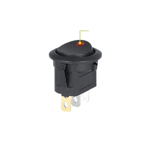 Interrupteur à bascule avec lumière rouge bouton de commutation 220V pour contrôle marche arrêt