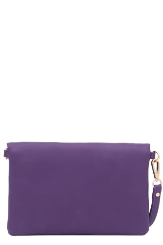 Image of FashionPuzzle Envelope Wristlet Clutch Crossbody Bag with Chain Strap