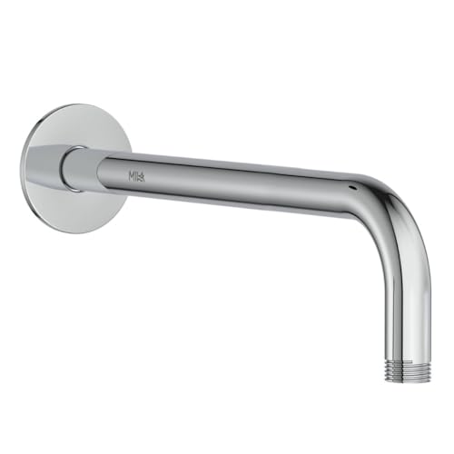Image of Mila 18 inch Shower Arm - Round | SS304 Stainless Steel | Chrome Finish | Rust-Proof Bathroom Fitting | Supports Heavy Shower Heads | Fits Standard Shower Connections
