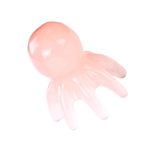 樹脂タコのヘッドマッサージャーのコーム子午線ポイント頭皮マッサージツール8触手スクレイピングマッサージツールバックネックヘッド