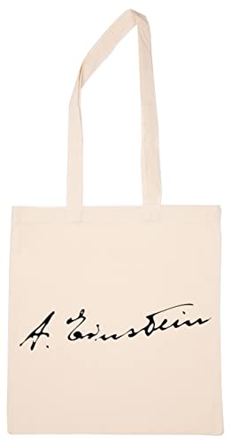 Enigmae Alberto Einstein Firma Reutilizable Compras Tienda de Comestibles Algodón Bolsa Reusable Shopping Bag