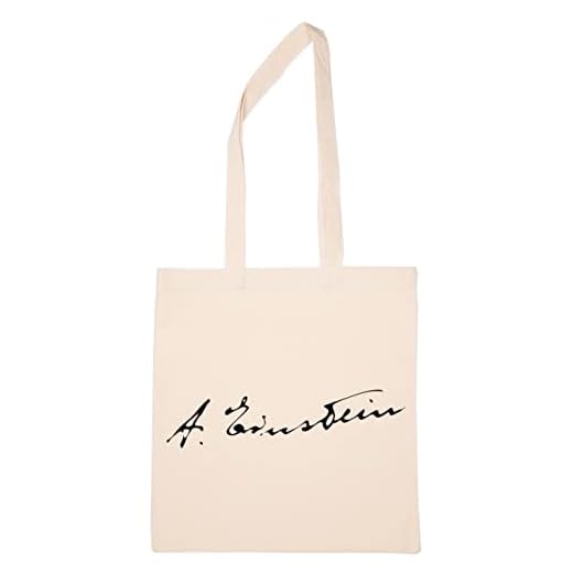 Enigmae Alberto Einstein Firma Reutilizable Compras Tienda de Comestibles Algodón Bolsa Reusable Shopping Bag