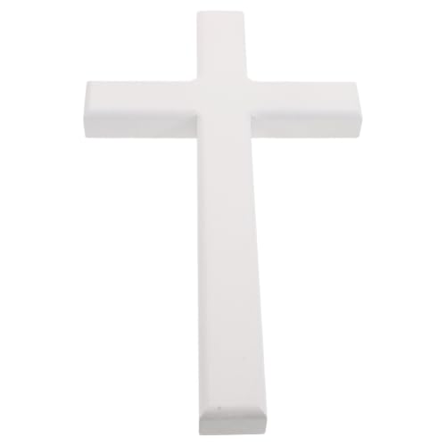 Cruz de madera clara tallada a mano WHAMVOX, decoración religiosa de pino premium