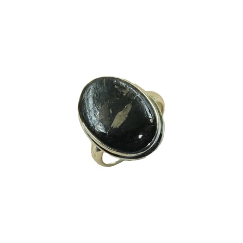 Golden Blue Fire Nuummite Ring 925 Sterling Silver Handmade Statement Gemstone Ring Valentines Day Jewelry For Her (6)